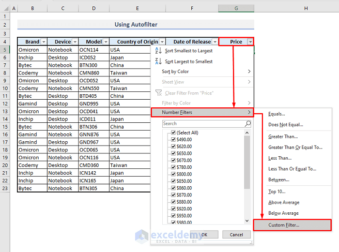 How to Filter Multiple Rows in Excel 11 Suitable Methods ExcelDemy