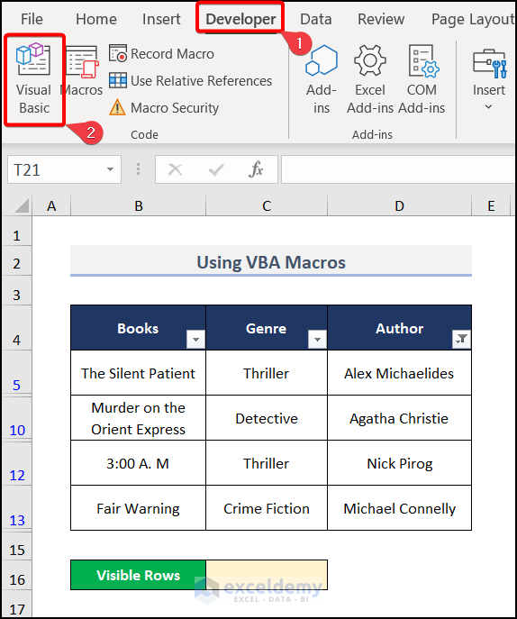 How to Count Visible Rows in Excel (3 Suitable Methods)