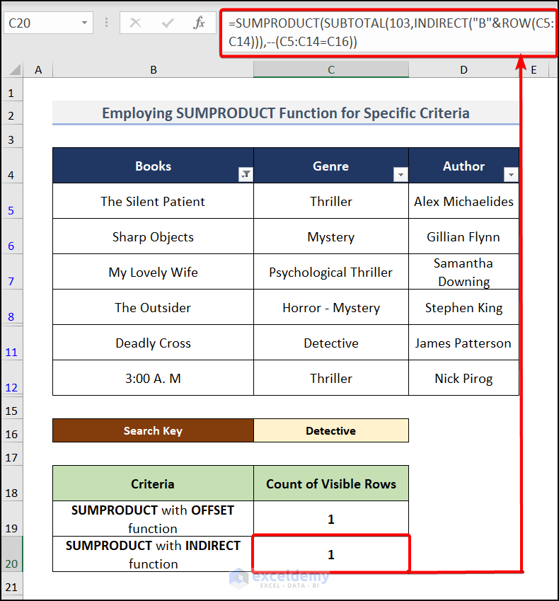 How to Count Visible Rows in Excel (3 Suitable Methods)
