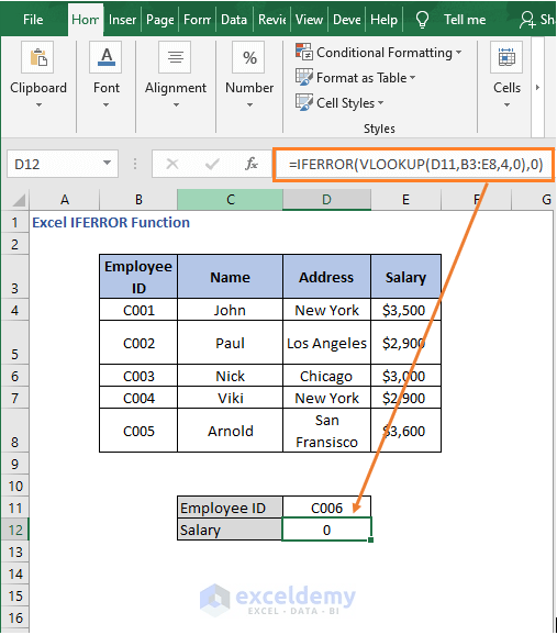 How to use IFERROR Function in Excel (3 Examples) ExcelDemy