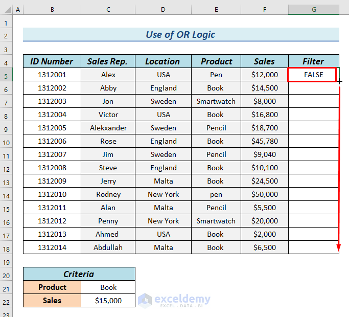 How to Filter Multiple Columns Simultaneously in Excel 4 Methods