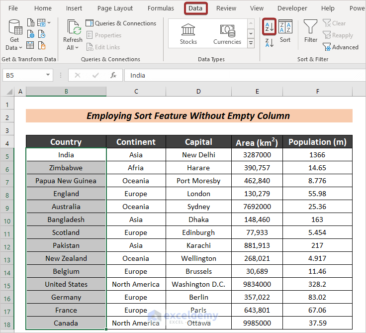 How to Sort Alphabetically and Keep Rows Together in Excel 4 Smart Ways