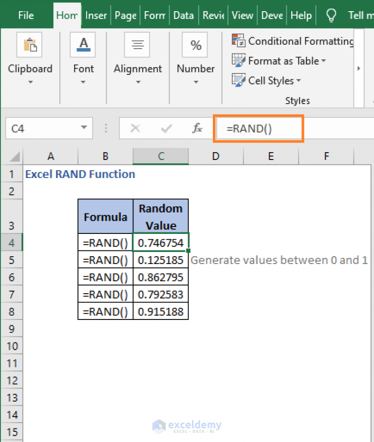 How to Use RAND Function in Excel (5 Examples) ExcelDemy