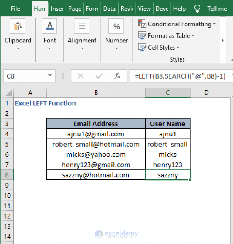 How to use LEFT function in Excel (4 Examples) ExcelDemy