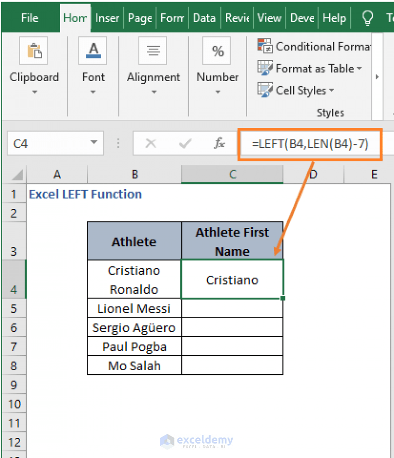 How to use LEFT function in Excel (4 Examples) ExcelDemy