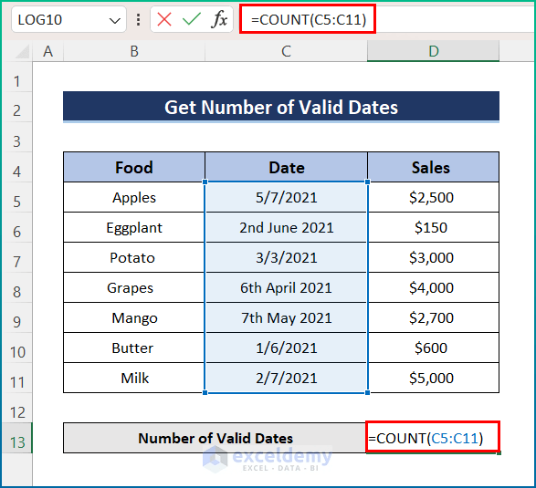 How to Use Excel COUNT Function (4 Ideal Examples)