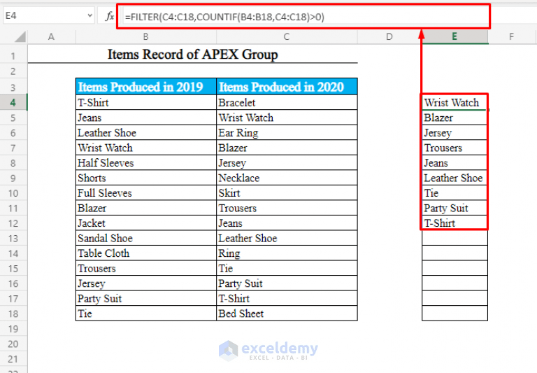 How to Sort Two Columns in Excel to Match ExcelDemy