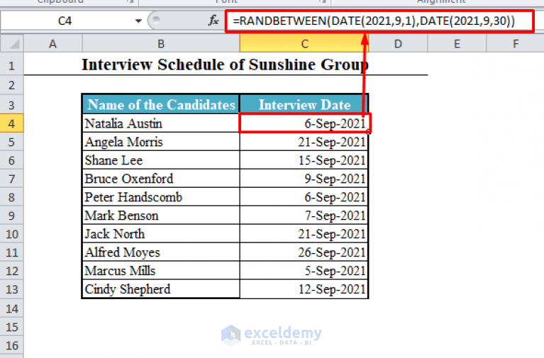How to Use RANDBETWEEN Function in Excel (4 Examples)