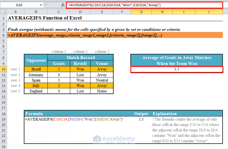 How to Use AVERAGEIFS Function in Excel (4 Examples)