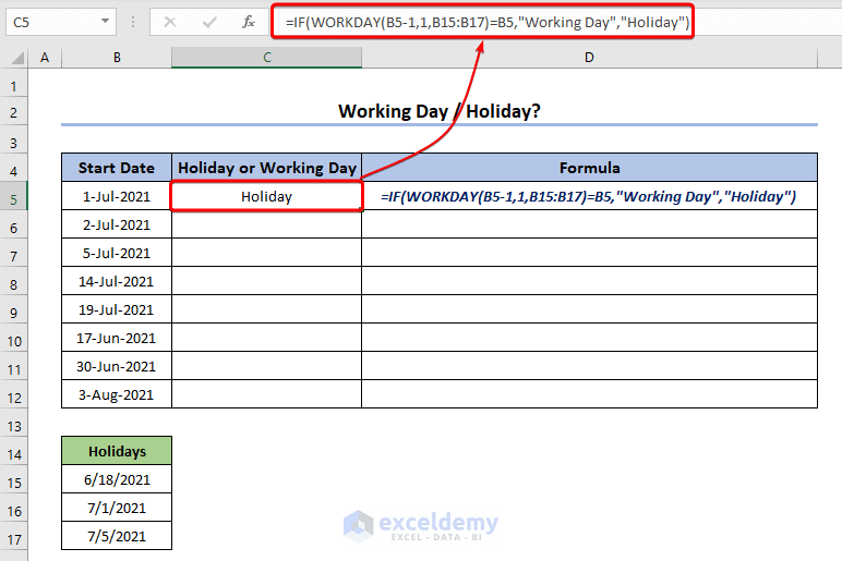 How to Use WORKDAY Function in Excel 7 Suitable Methods