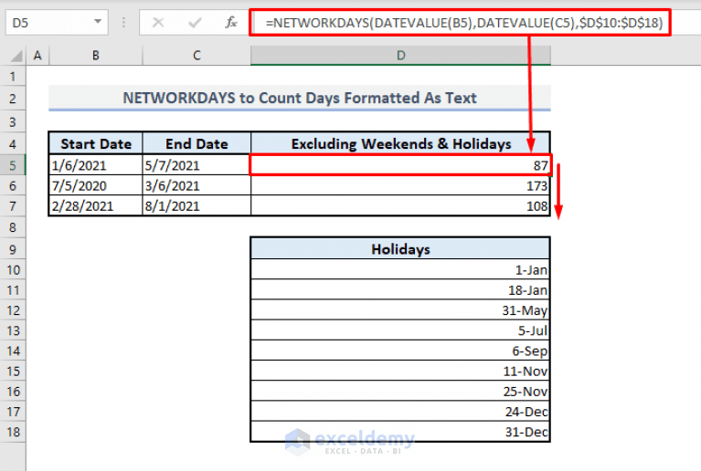 How to Use NETWORKDAYS Function in Excel (3 Suitable Examples)