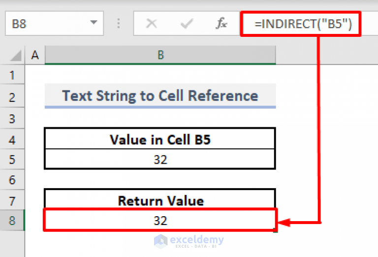 How to Use INDIRECT Function in Excel (12 Suitable Instances)