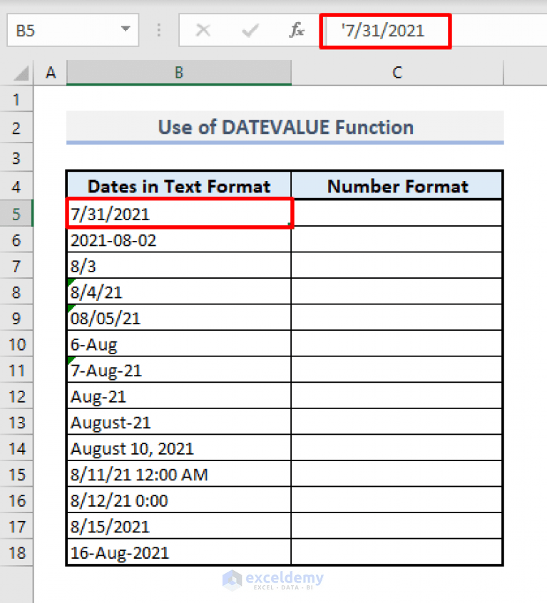 How to Use DATEVALUE Function in Excel (6 Suitable Examples)