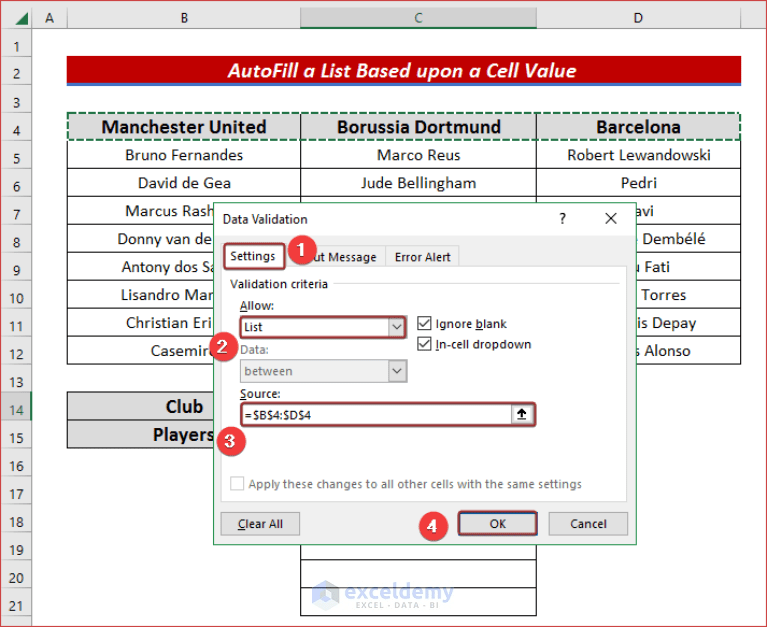 How to Populate a List Based on Cell Value in Excel