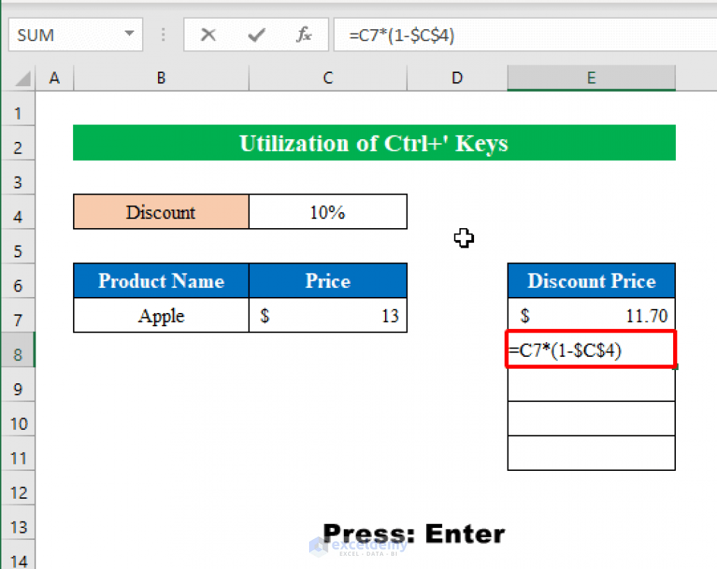 How to Copy Formula Down with Shortcut in Excel ExcelDemy