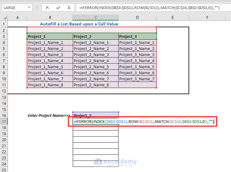 How to Populate a List Based on Cell Value in Excel (6 Ways) ExcelDemy