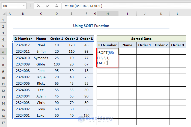 How to Sort Rows by Column in Excel (4 Easy Methods)