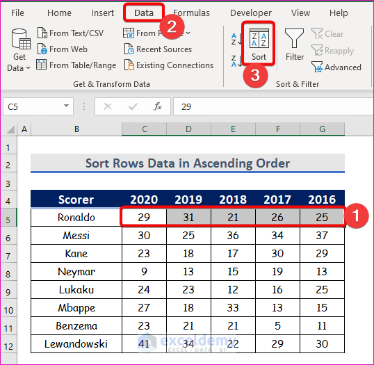 How to Sort Rows in Excel (3 Easy Ways) ExcelDemy