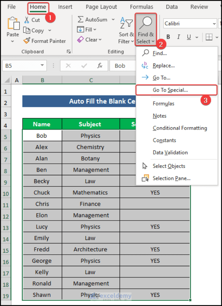 AutoFill Cell Based on Another Cell in Excel (5 Easy Methods)
