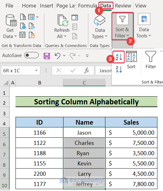 How to Sort by Column in Excel and Keep Rows Together (4 Easy Ways)