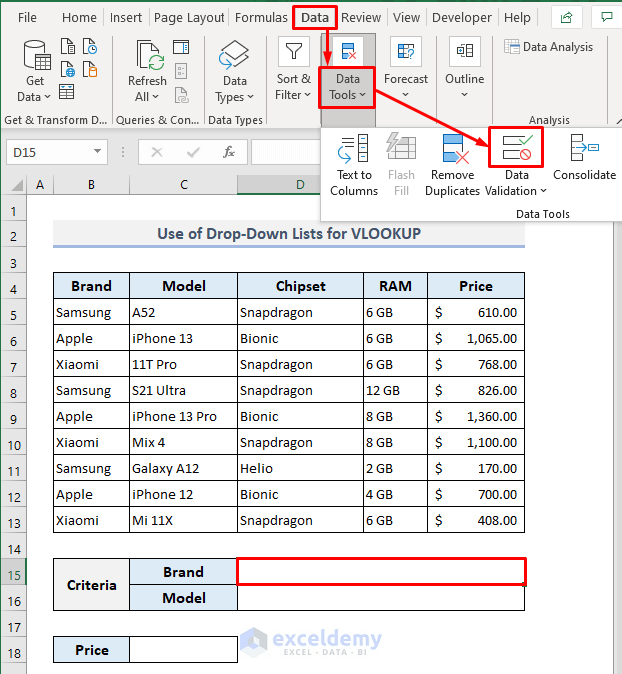 Vlookup And Drop Down List In Same Cell at Alice Rogers blog