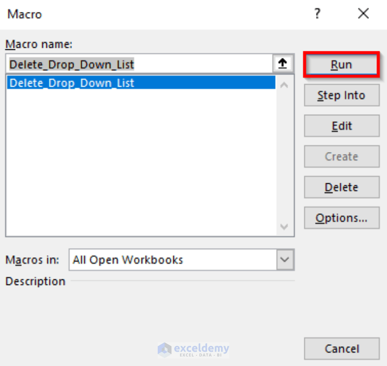 How to Remove Drop Down List in Excel (2 Easy Methods)