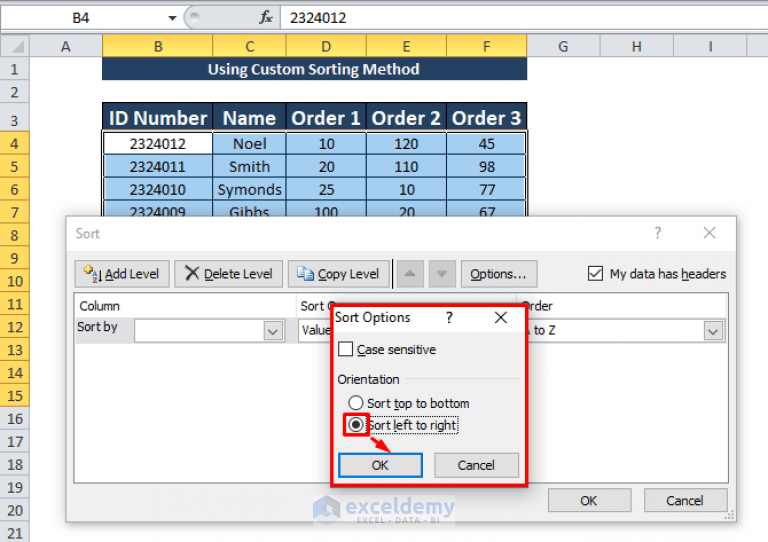 How to Sort Rows by Column in Excel (4 Methods) ExcelDemy