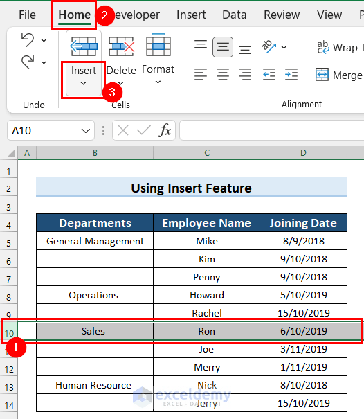 How to Insert Row in Excel (7 Methods) ExcelDemy
