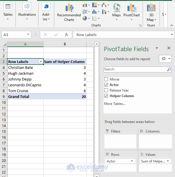 How To Get Unique Values In Excel Pivot Table Templates Sample Printables