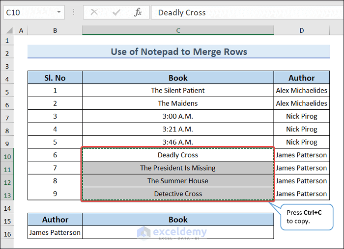 Merge Rows in Excel (Using Functions, Features and VBA) ExcelDemy