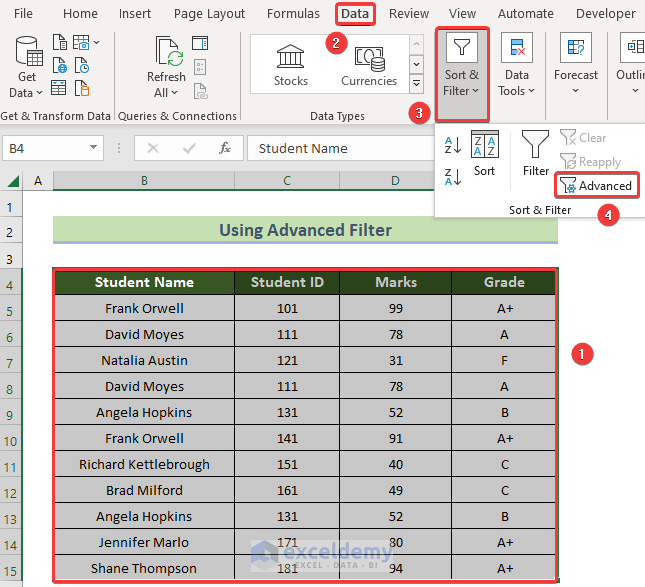 How to Remove Duplicates but Keep the First Value in Excel