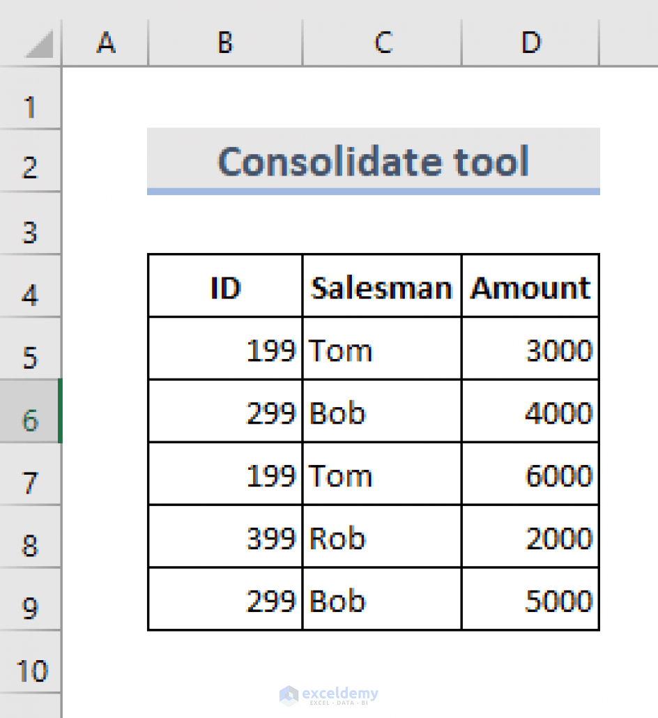 Excel Combine Rows with Same ID (3 Quick Methods)