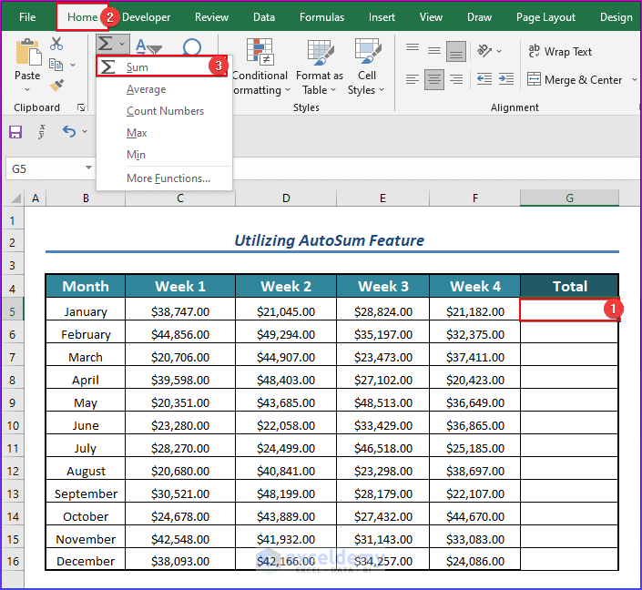 How to Add Numbers in Excel (5 Easy Ways) ExcelDemy
