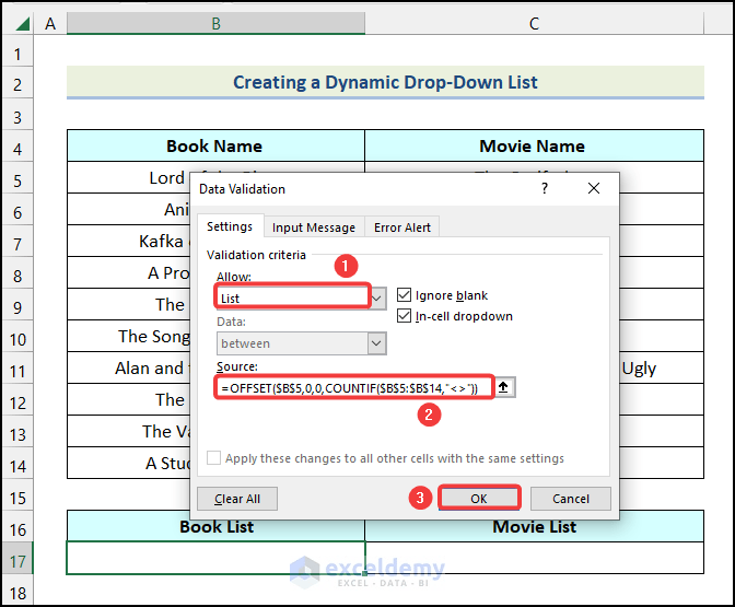 How to Create List from Range in Excel (4 Easy Ways)