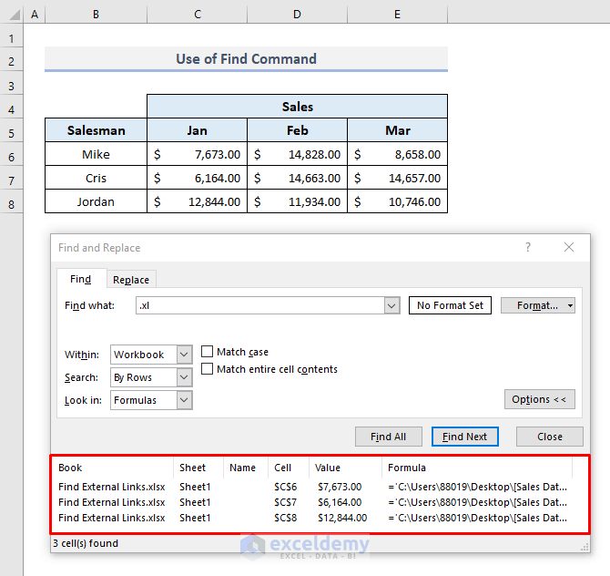 How to Find External Links in Excel 6 Quick Methods ExcelDemy