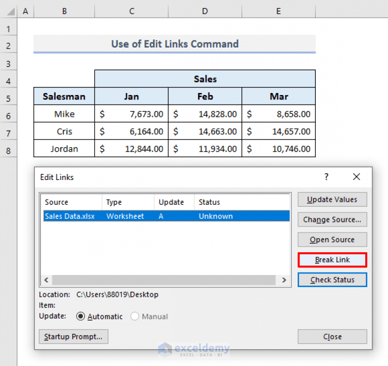 How to Find External Links in Excel (6 Quick Methods) ExcelDemy