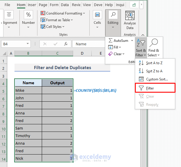 Excel Formula to Find Duplicates in One Column (8 Easy Ways) ExcelDemy