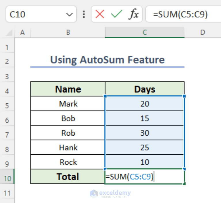 How to Add Multiple Cells in Excel (7 Easy Ways) ExcelDemy
