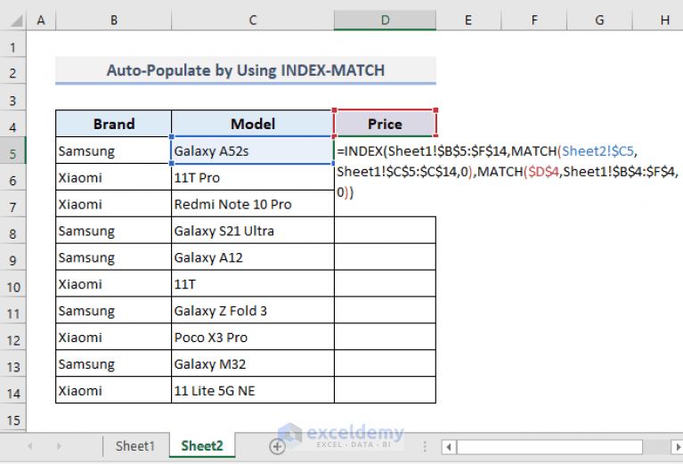How to Auto Populate from Another Worksheet in Excel ExcelDemy