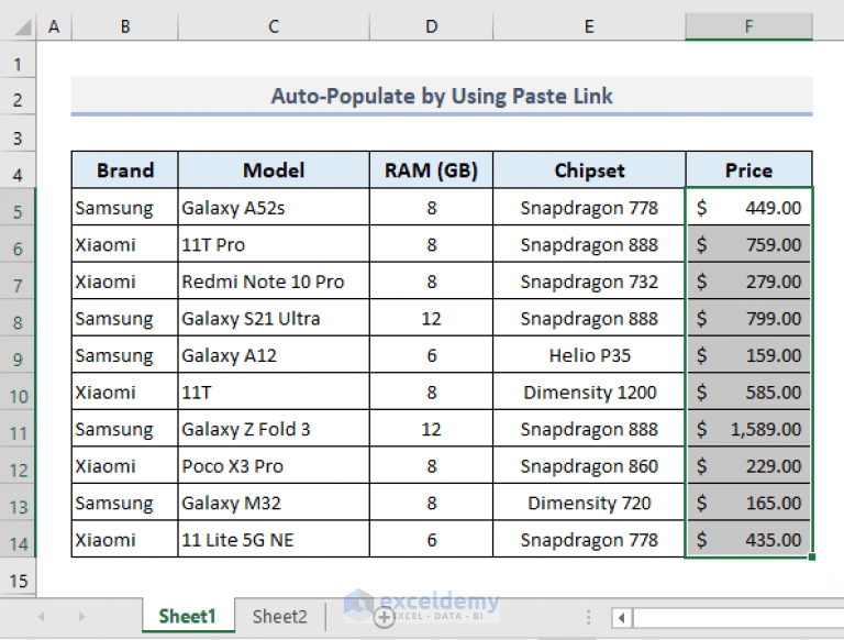 How to Auto Populate from Another Worksheet in Excel ExcelDemy