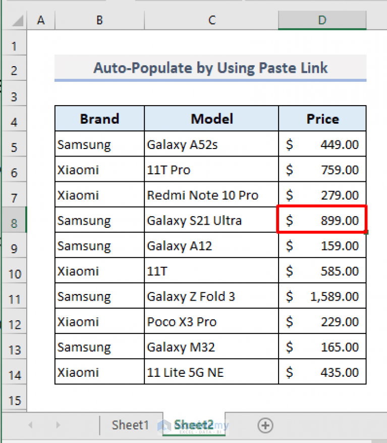How To Auto Populate In Excel Based On Another Cell Printable Templates