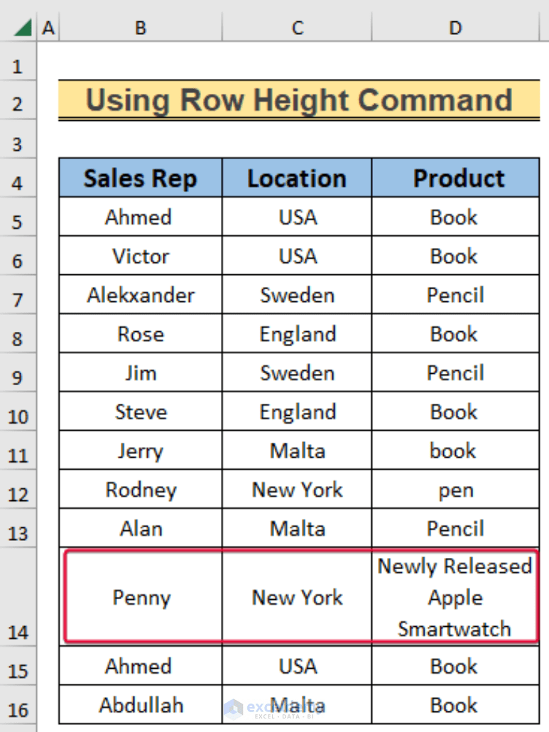How to Change Row Height in Excel (6 Easy Ways) ExcelDemy