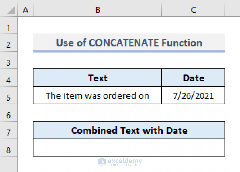 How to Combine Date and Text in Excel (5 Ways) ExcelDemy