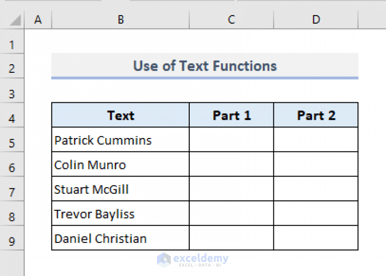 Opposite of Concatenate in Excel (4 Options) ExcelDemy