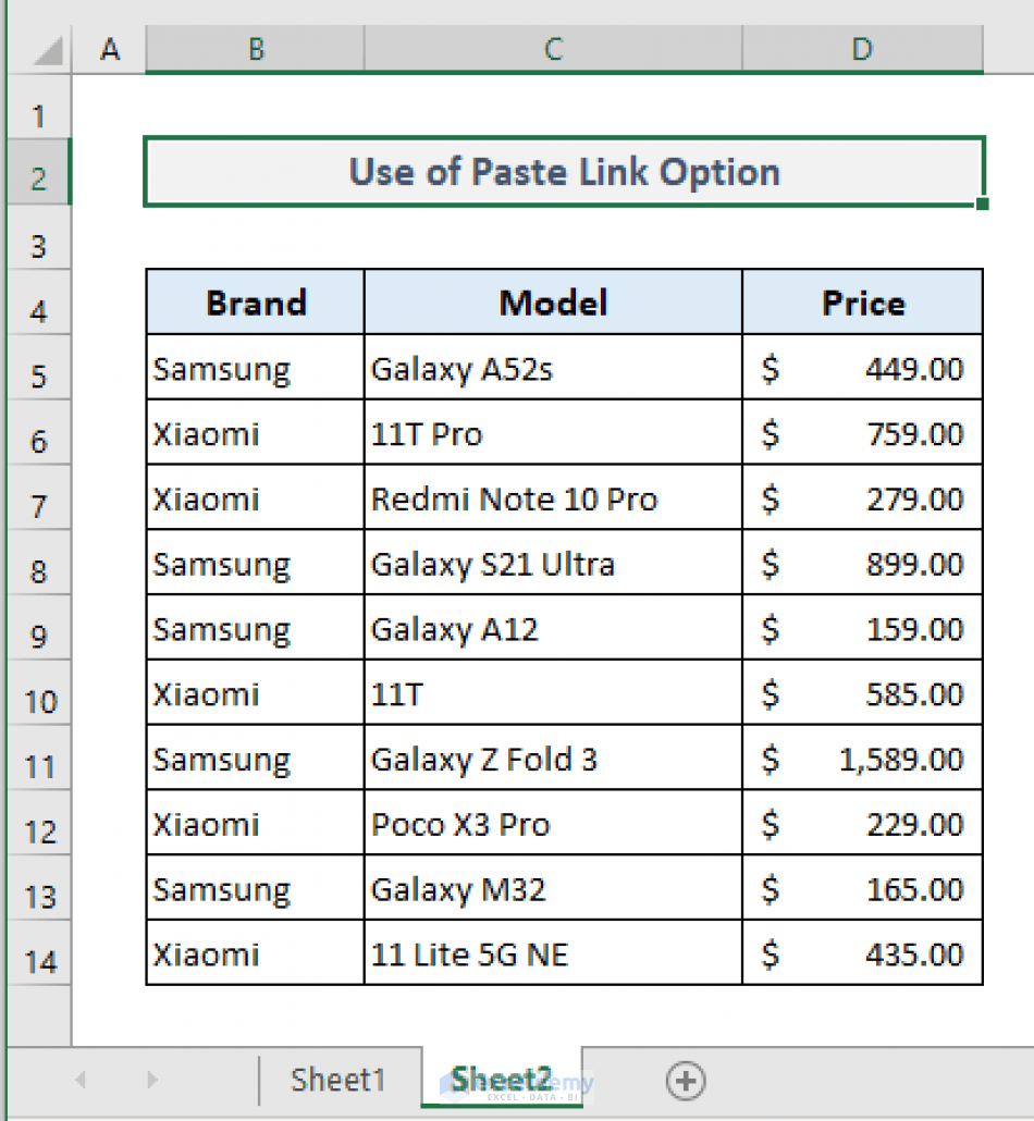 Transfer Data from One Excel Worksheet to Another Automatically