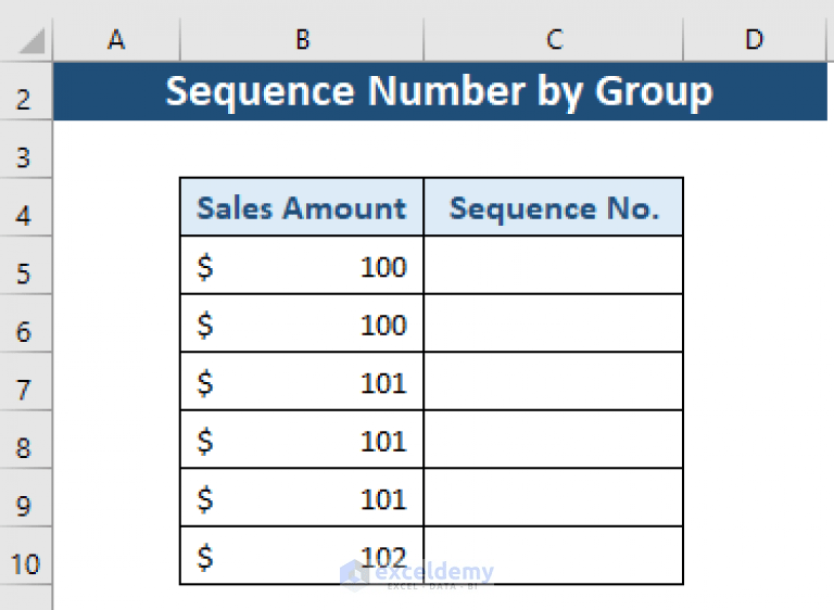 How to Add Sequence Number by Group in Excel (2 Formuals)