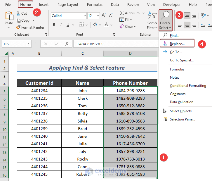 How to Remove Dashes from Phone Number in Excel? ExcelDemy