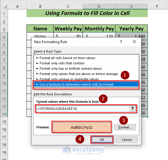 Clan Archivo ponerse en cuclillas color cell excel using formula