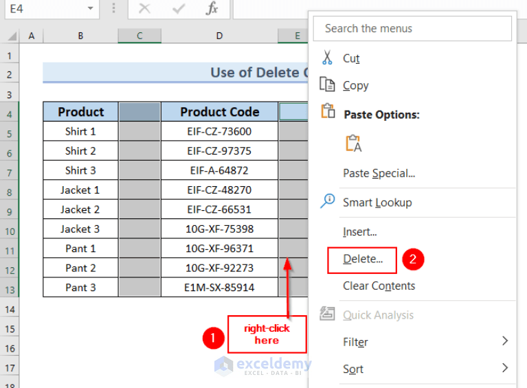 How to Delete Unused Columns in Excel (5 Quick Ways)