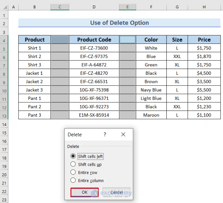 How to Delete Unused Columns in Excel (5 Quick Ways)
